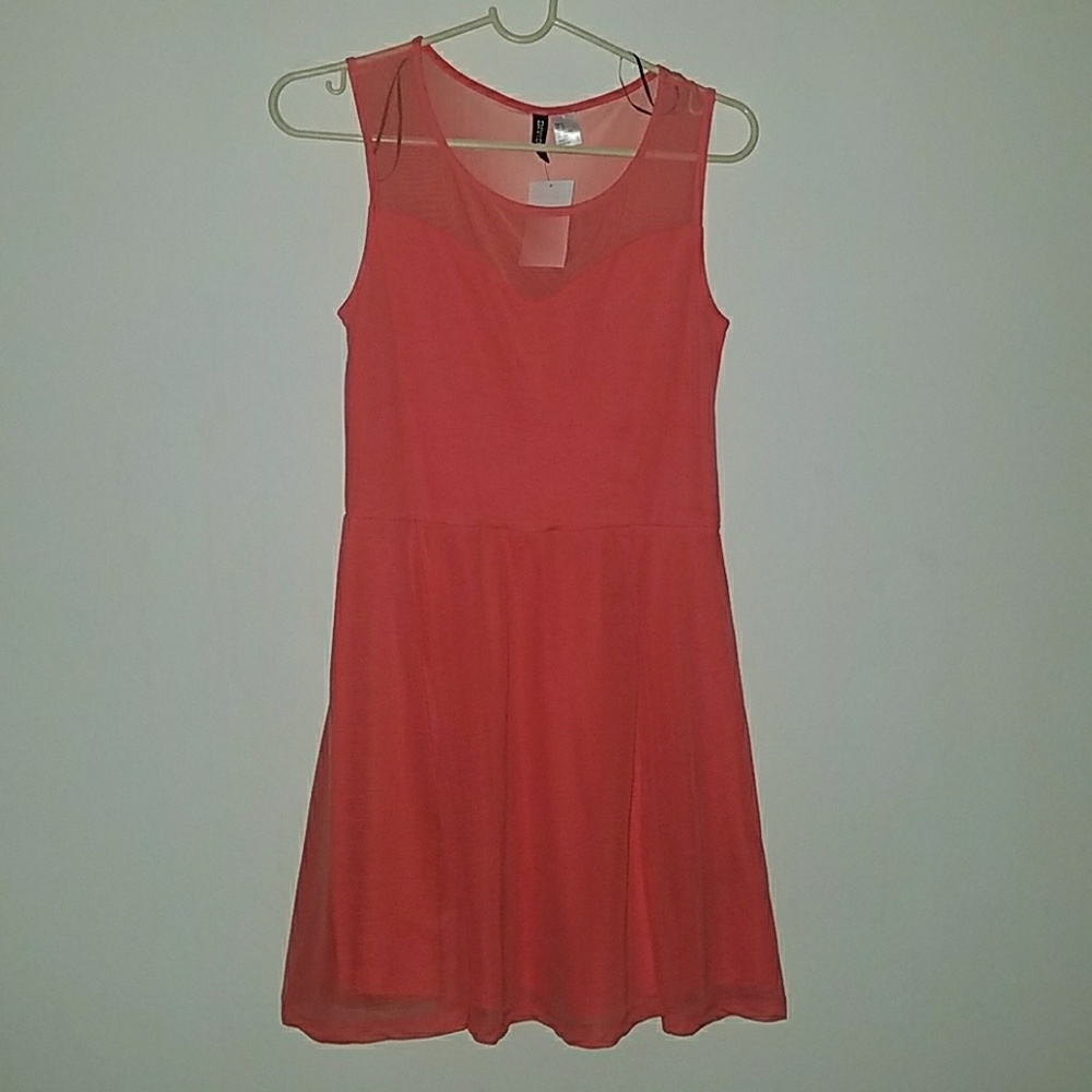 H&M coral colored dress
